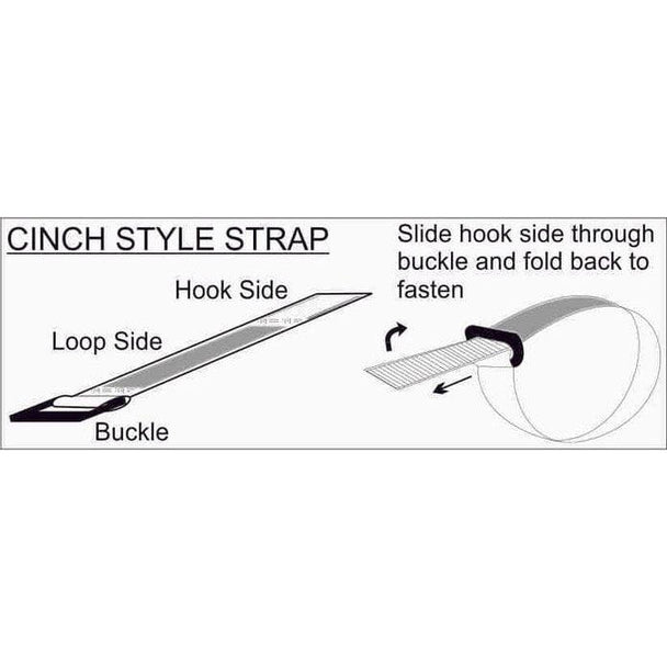 A R TECH Regrip Cinch Style Cable Straps | 8" | Black