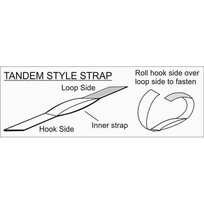 A R Tech Regrip Tandem Style Cable Straps | 8" | Black