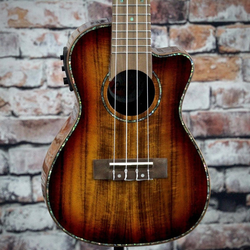 Amahi Acoustic/Electric Concert Ukulele with Cutaway | Koa