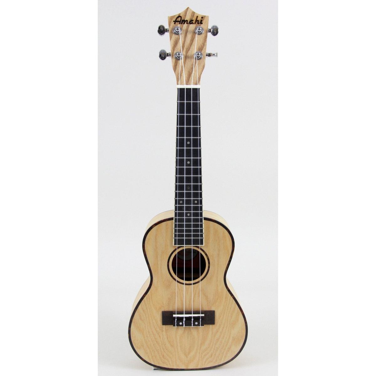 Amahi UK880 Classic Quilted Ash Concert Ukulele Without Electronics