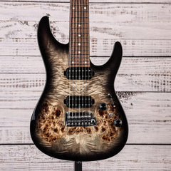 AZ Premium 7str Electric Guitar - Charcoal Black Burst