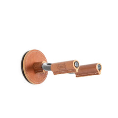 Black Forged Guitar Hanger w/ Tan Leather