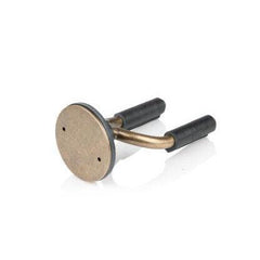 Brass Forged Guitar Hanger w/ Black Leather