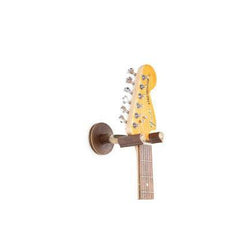 Brass Forged Guitar Hanger w/ Brown Leather