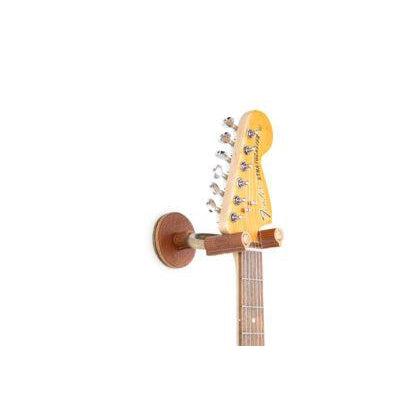Brass Forged Guitar Hanger w/ Tan Leather