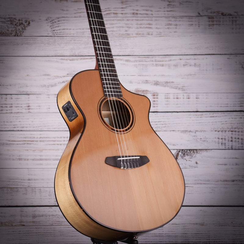 Breedlove Pursuit Exotic S Concert Nylon CE Acoustic-Electric Guitar, Red Cedar-Myrtlewood