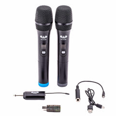 CAD AMS-GXLD2QM Digital Frequency Agile Dual HH Wireless Microphone System with USB and TRS Podcast and Content creator ready adapters.
