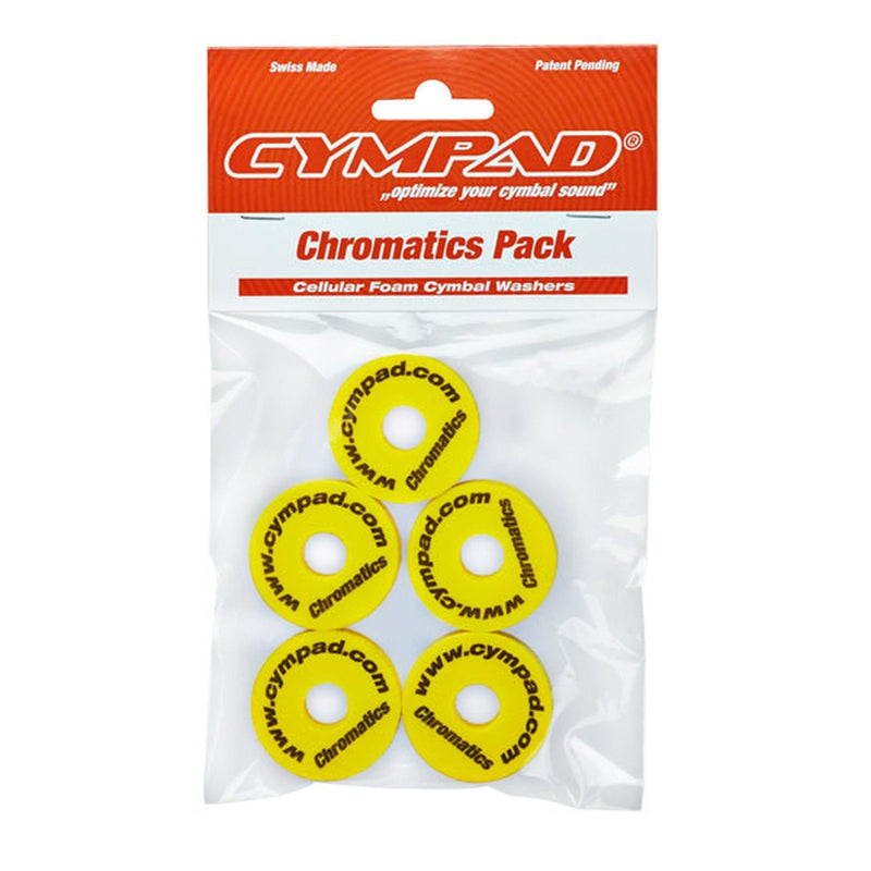 Cympad CS15/5Y Cympad Chromatics Foam Cymbal Washer 5-Piece Crash Set Yellow