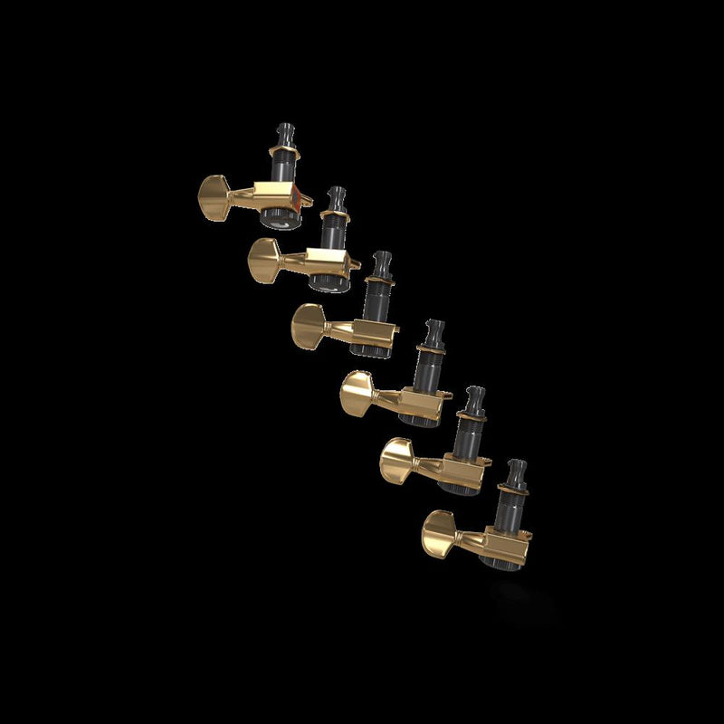D'Addario Auto-Trim Tuning Machines | 6-In-Line | Gold