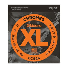 D'Addario Chromes Flat Wound Guitar Strings ECG26 - Medium