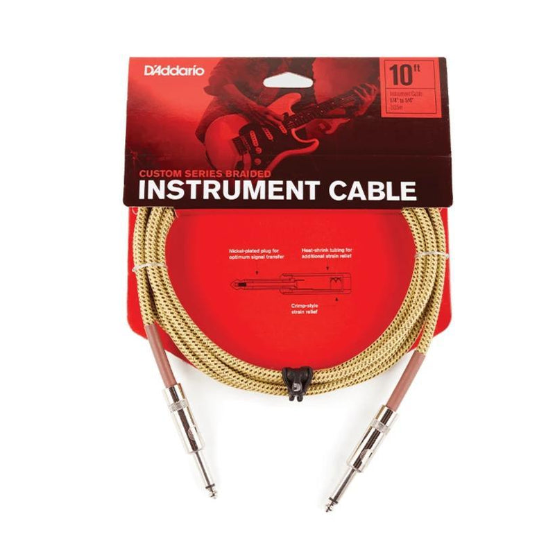 D'Addario Custom Braided Tweed Instrument Cable | 15ft