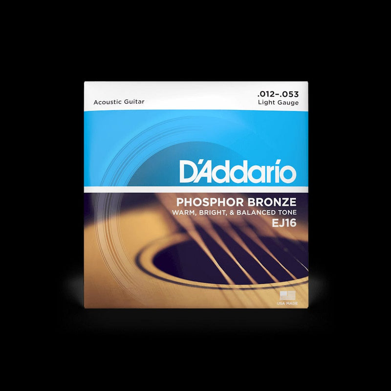 D'Addario EJ16 | Phosphor Bronze Acoustic Guitar Strings | 12-53