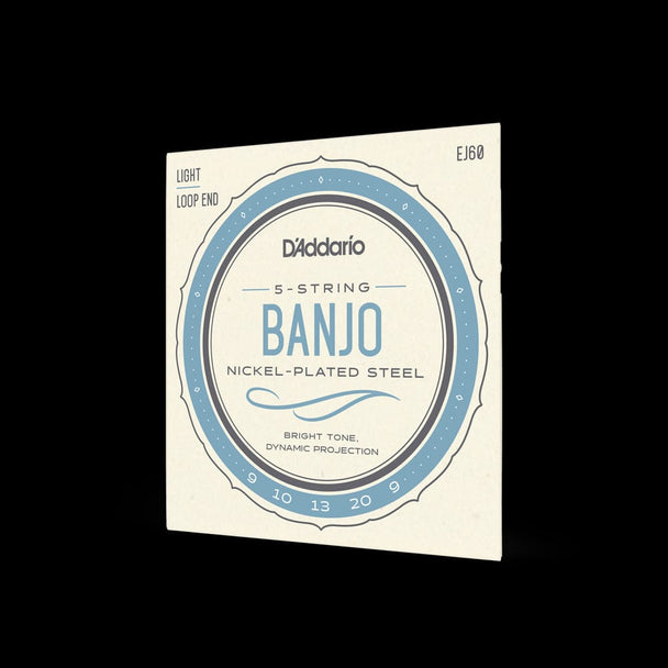 D'Addario EJ60 5-String Banjo Strings, Nickel, Light, 9-20