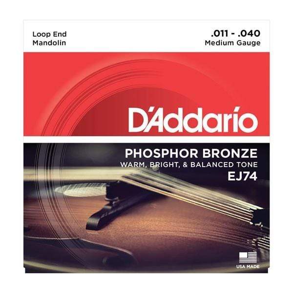 D'Addario EJ74 Phosphor Bronze Medium Mandolin Strings