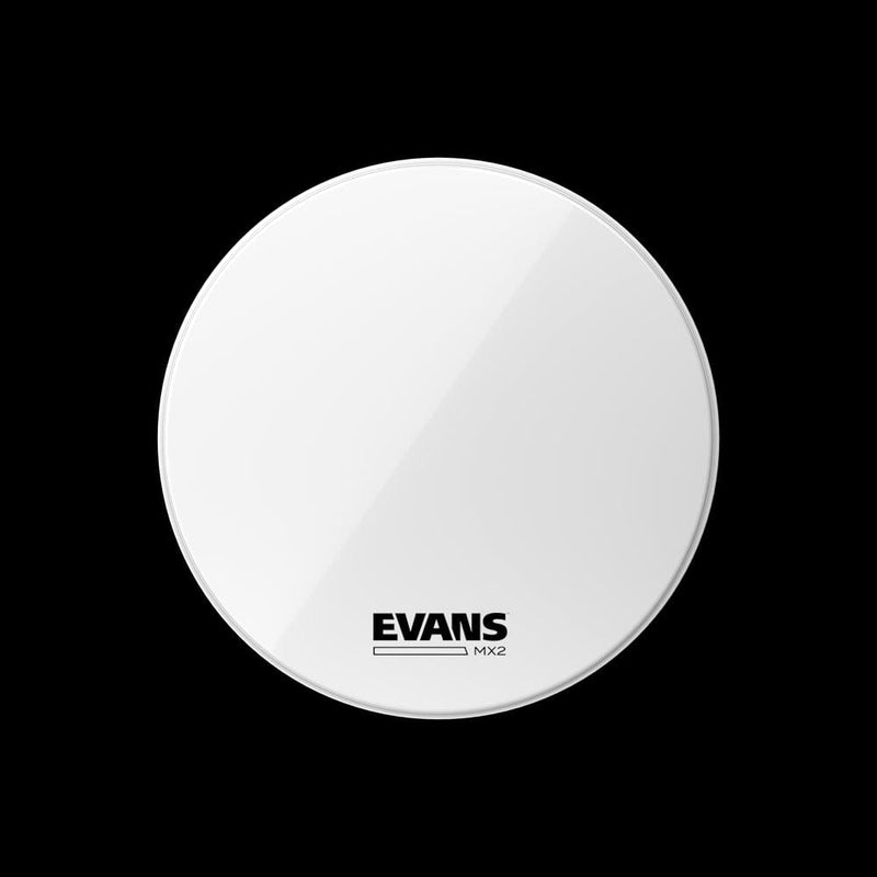 D'Addario Evans MX2 White Marching Bass Drum Head, 18 Inch | BD18MX2W