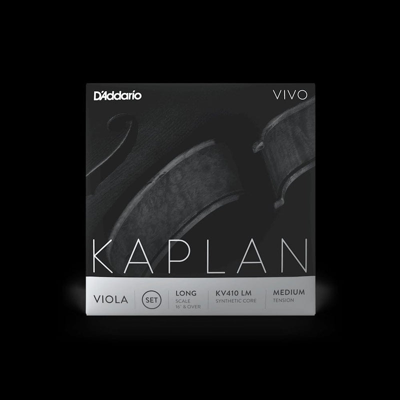 D'Addario Kaplan Vivo Viola String Set, Long Scale, Medium Tension |  KV410 LM