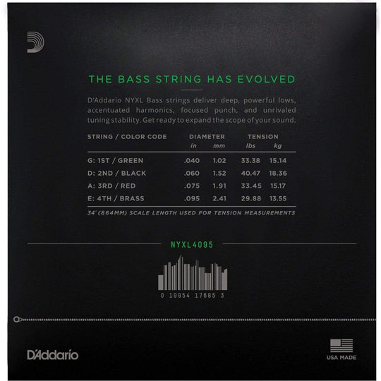 D'Addario NYXL Bass Guitar Strings