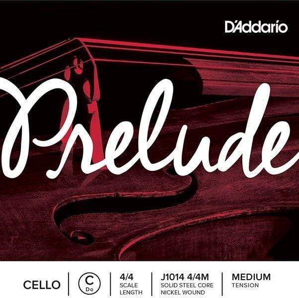 D'Addario Prelude Cello Single C String, 4/4 Scale, Medium Tension