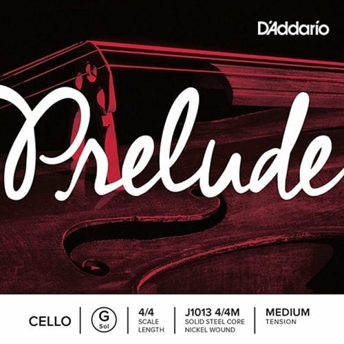 D'Addario Prelude Cello Single G String, 4/4 Scale, Medium Tension | J101344M