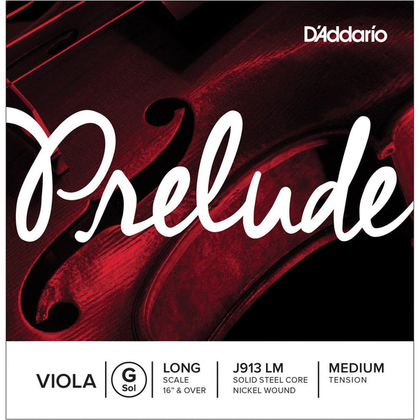 D'Addario Prelude Viola Single G String, Long Scale, Medium Tension