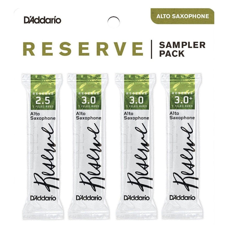 D'Addario Reserve Alto Saxophone Reed Sampler Pack, 2.5/3.0/3.0+ | DRS-J25