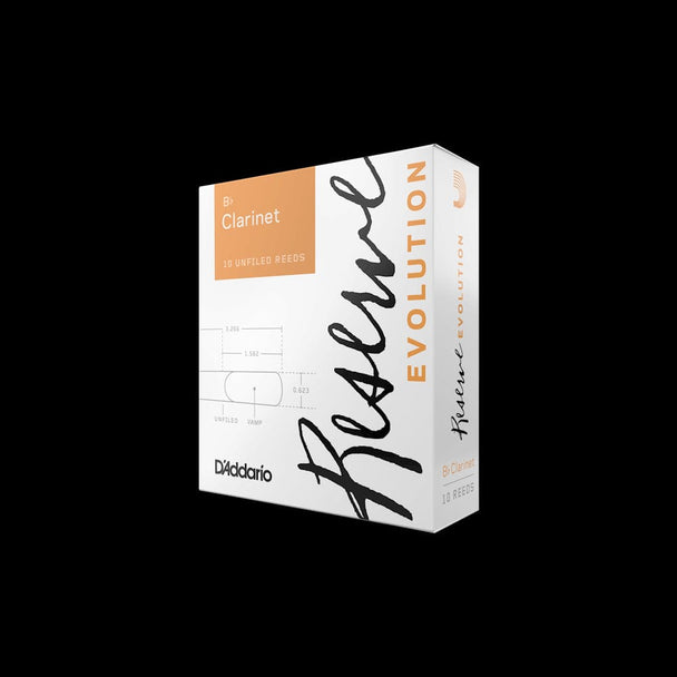 D'Addario Reserve Evolution Bb Clarinet Reeds, Strength 2.5, 10-pack | DCE1025