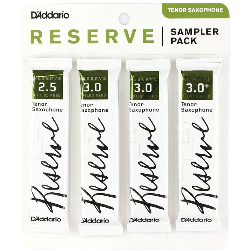 D'Addario Reserve Tenor Saxophone Reed Sampler Pack, 2.5/3.0/3.0+ | DRS-K25