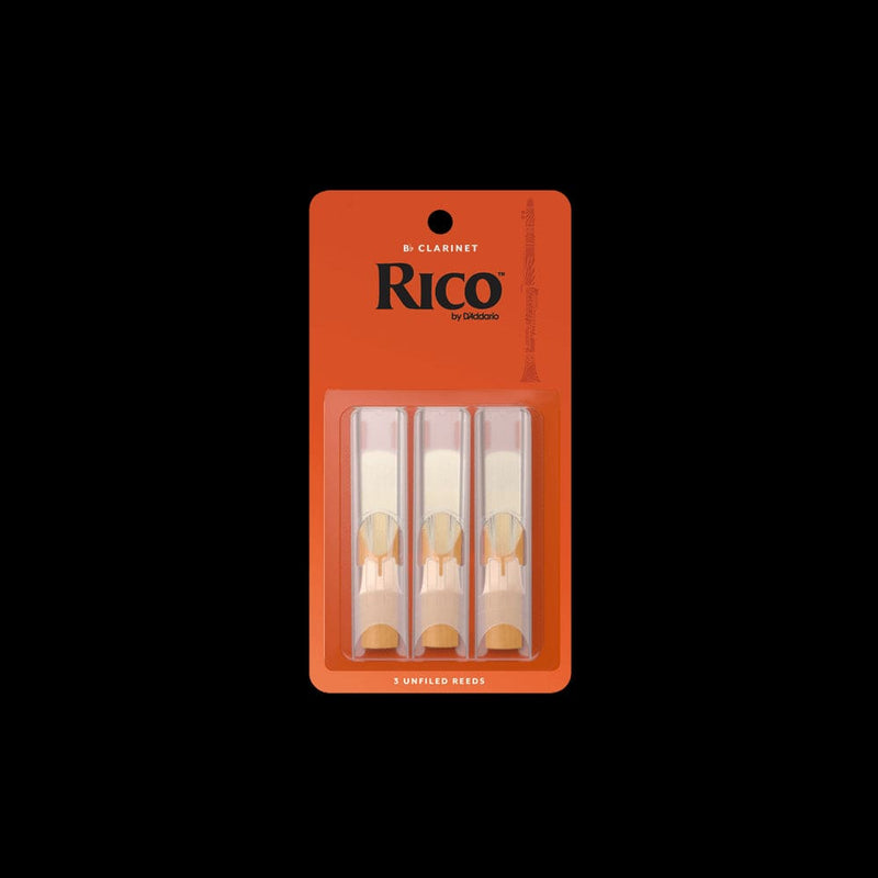D'Addario Rico Bb Clarinet Reeds, Strength 3.5, 3-pack | RCA0335