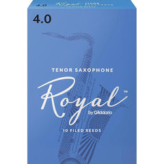 D'Addario Royal Tenor Saxophone Reeds, 4.0 Strength | 10-Pack