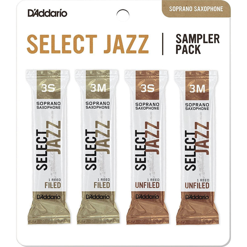 D'Addario Select Jazz Soprano Saxophone Reed Sampler Pack, 3S/3M | DSJ-I3S