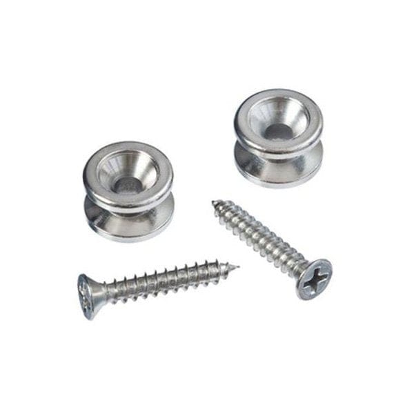 D'Addario Solid Brass End Pins - Chrome (Pair)