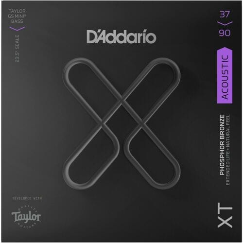 D'Addario Taylor GS Mini XT Coated Phosphor Bronze Strings Custom Light 37-90
