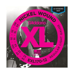 D'Addario XL Nickel Wound Bass Guitar Strings 12 String Light | EXL170-12