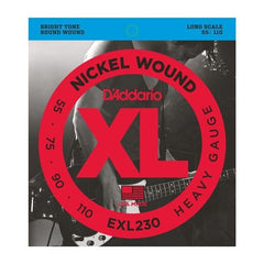 D'Addario XL Nickel Wound Bass Guitar Strings Heavy - Long Scale | EXL230