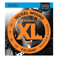 D'Addario XL Nickel Wound Bass Guitar Strings Medium - Balanced Tension | EXL160BT