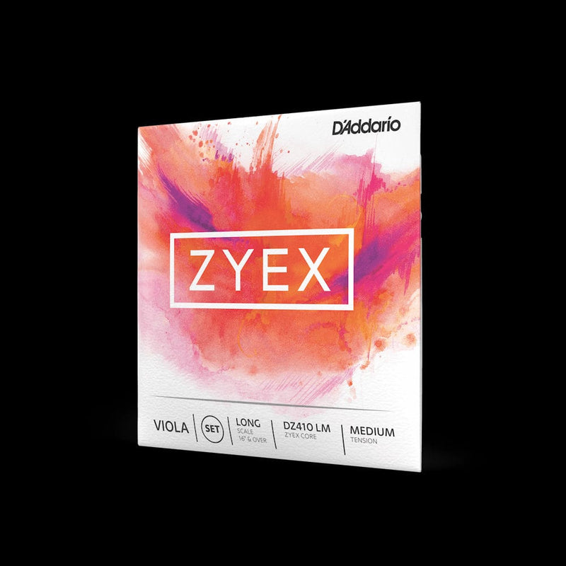 D'Addario Zyex Viola String Set, Long Scale, Medium Tension | DZ410LM