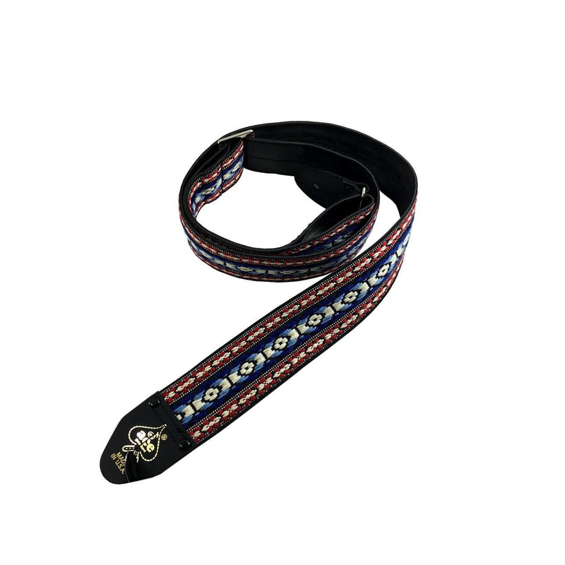 D'Andrea Ace Vintage Reissue Guitar Strap | Blue and Red Weave