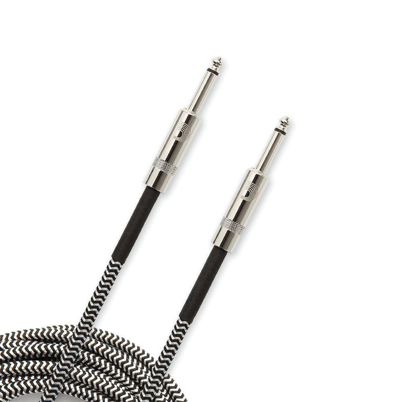 D'Addario Braided Instrument Cable | 10ft | Black/Grey