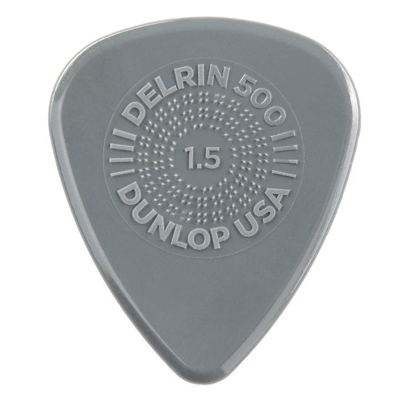 Dunlop 450P1.5 Prime Grip Delrin 500 Guitar Picks, 1.5mm, 12-Pack