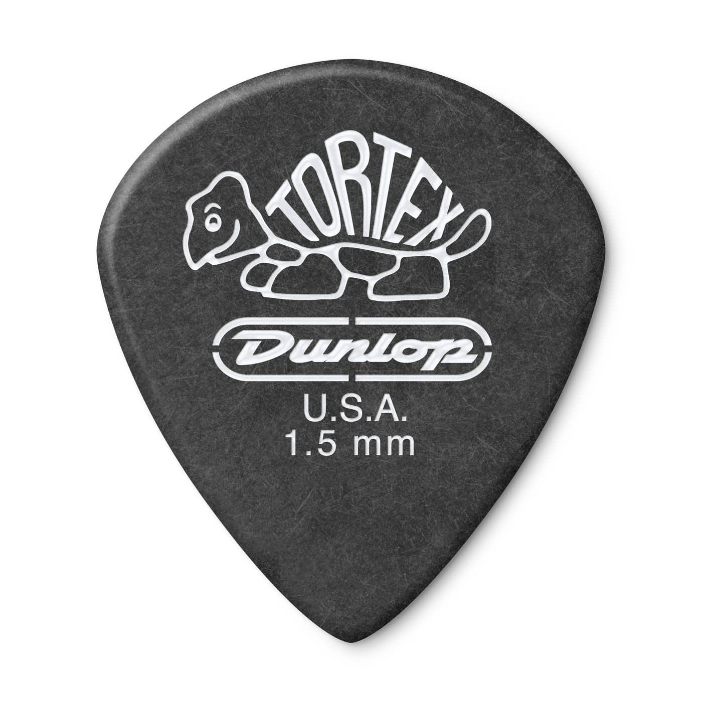 Dunlop 482P1.50 Tortex Pitch Black Jazz III Guitar Picks 12 Pack
