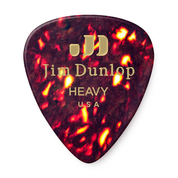 Dunlop 483P05HV Shell Celluloid Classic Guitar Pick Heavy 12 Pack
