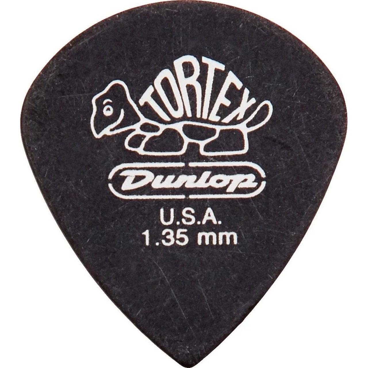 Dunlop 498P1.35 Tortex Jazz III 12-Pack, 1.35mm Black