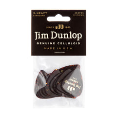 Dunlop Celluloid Shell Guitar Pick 12-Pack | Extra Heavy