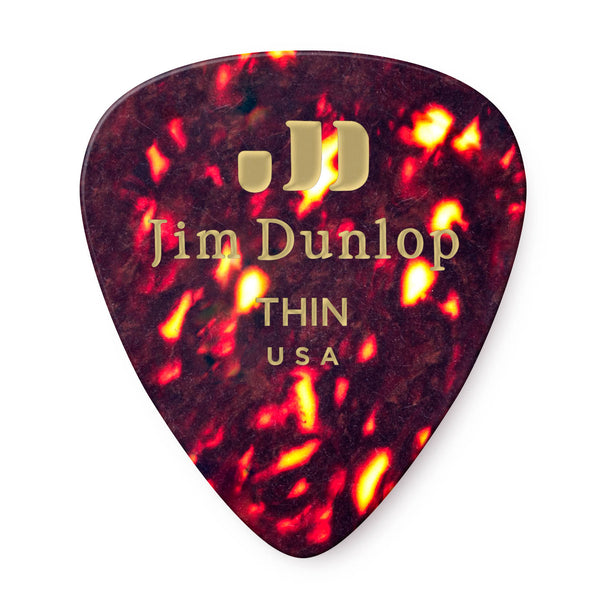 DUNLOP Genuine Celluloid Classic Picks 12 Piece Shell Thin