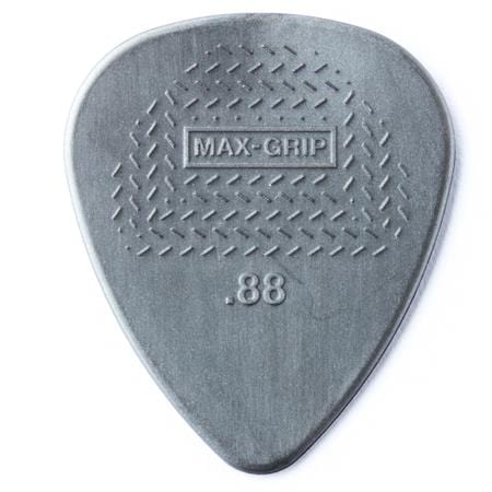 Dunlop Max-Grip Nylon Standard Guitar Picks, .88mm Gauge, Gray, 12-Pack