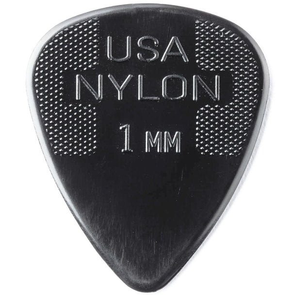 Dunlop Nylon Standard 1.0 Black Guitar Pick Pack 12 Picks