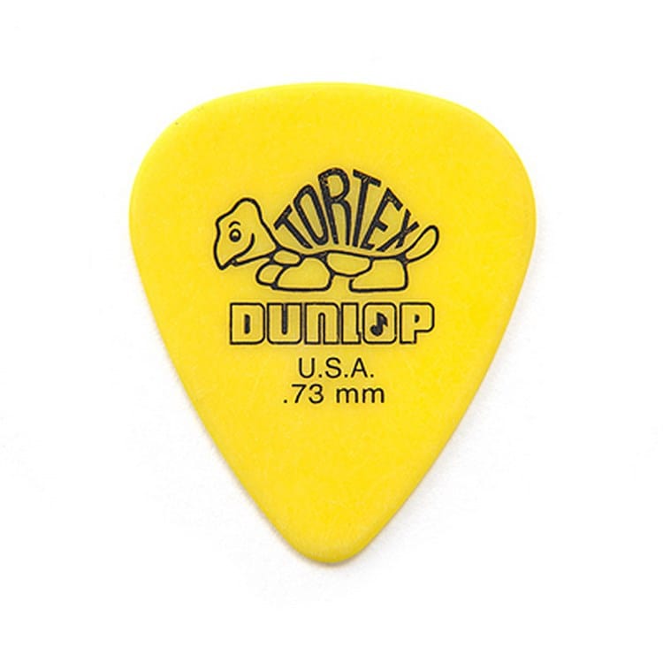 Dunlop Tortex Picks Yellow .73mm 12 Pack