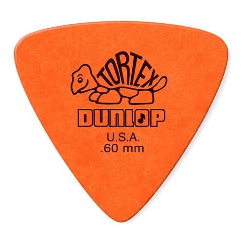 Dunlop Tortex Triangle .60 Orange Guitar Picks - 6 Pack