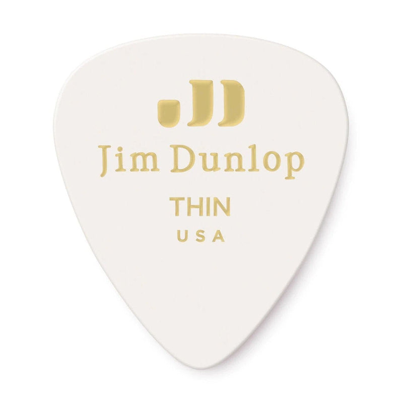 DUNLOP WHITE CELLULOID CLASSICS PLAYERS PACK 12 PICK