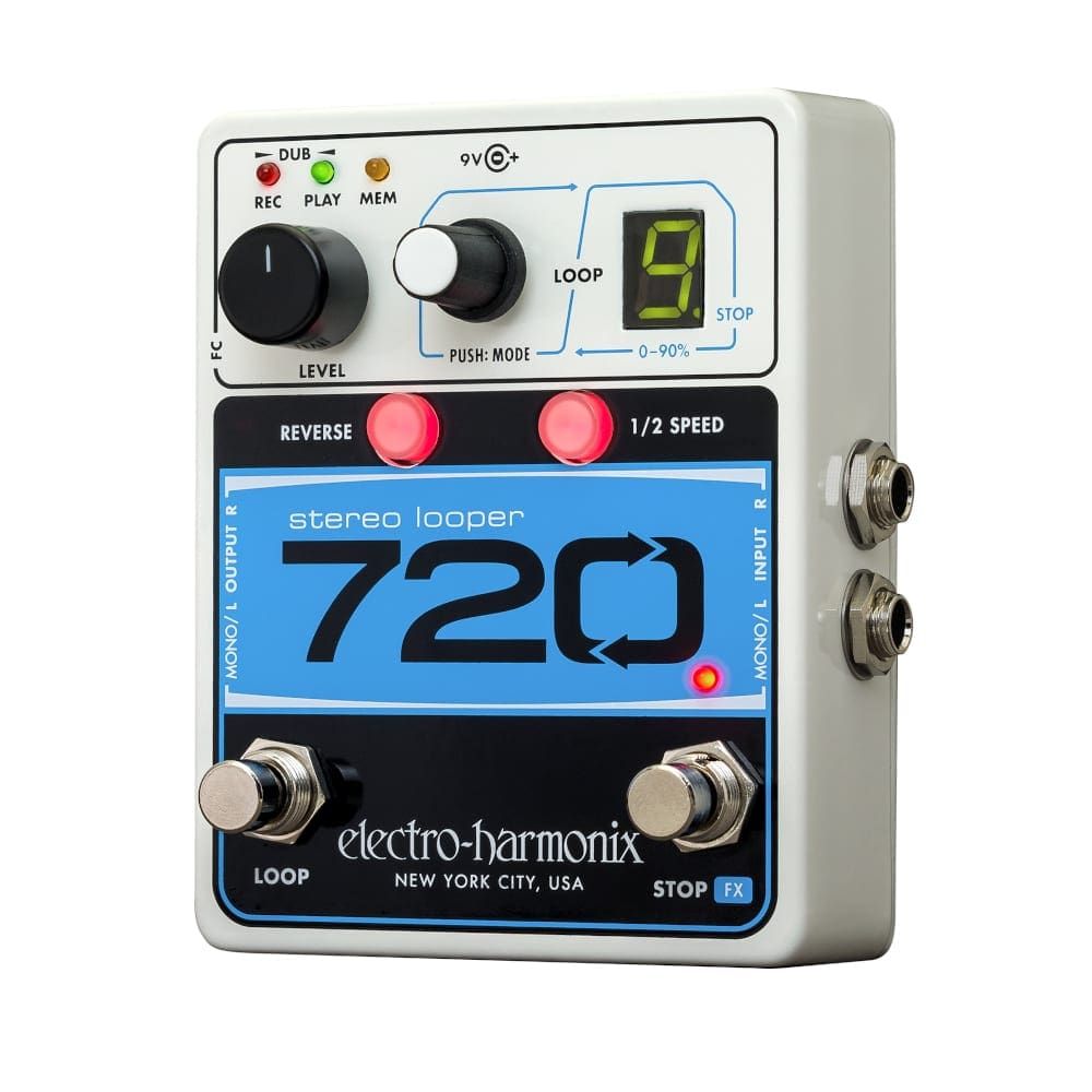 Electro Harmonix 720LOOPER 720 STEREO LOOPER with 10 Loops & 12 Minutes Recording Time, 9.6DC-200 PSU included